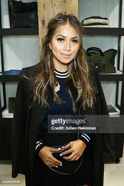 Julie Sarina attends the Anine Bing Store Opening as part of the Paris Fashion Week Womenswear Fall/Winter 2016/2017 on March 5, 2016 in Paris,...