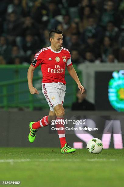 Benfica's midfielder Nicolas Gaitan during the match between Sporting CP and SL Benfica for the Portuguese Primeira Liga at Jose Alvalade Stadium on...