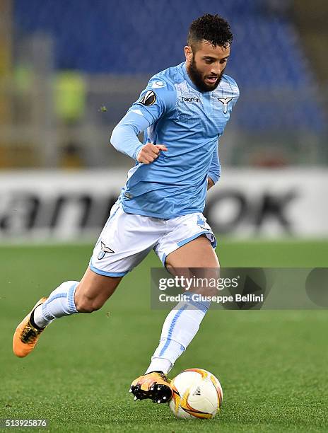 Felipe Anderson of SS Lazio in action during the UEFA Europa League Round of 32 second leg match between SS Lazio and Galatasaray AS on February 25,...