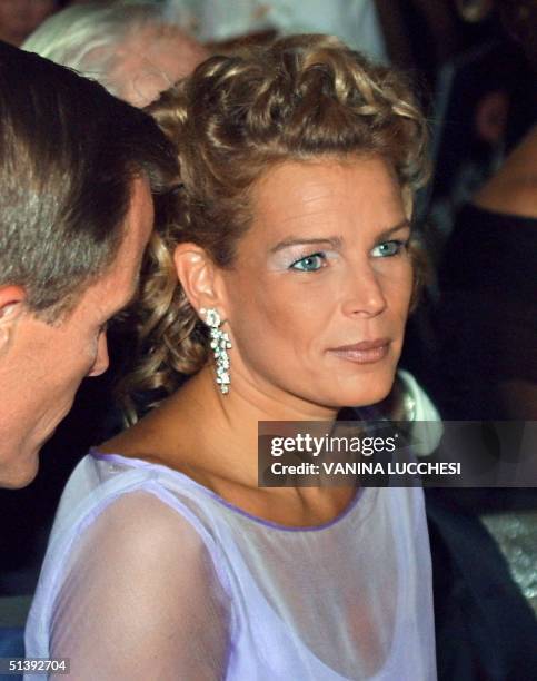 Portrait of Princess Stephanie de Monaco during the traditional Red Cross gala 03 August 2001 in Monte-Carlo. AFP PHOTO-AFP VANINA LUCCHESI