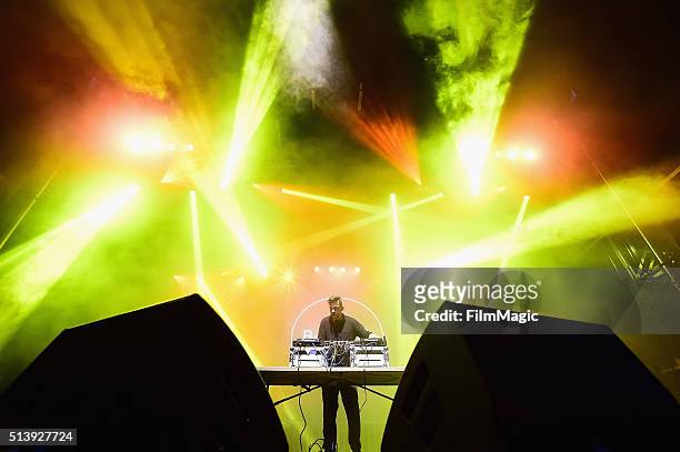 Bonobo performs on stage at the Okeechobee Music & Arts Festival, Day 3, on March 5, 2016 in Okeechobee, Florida.