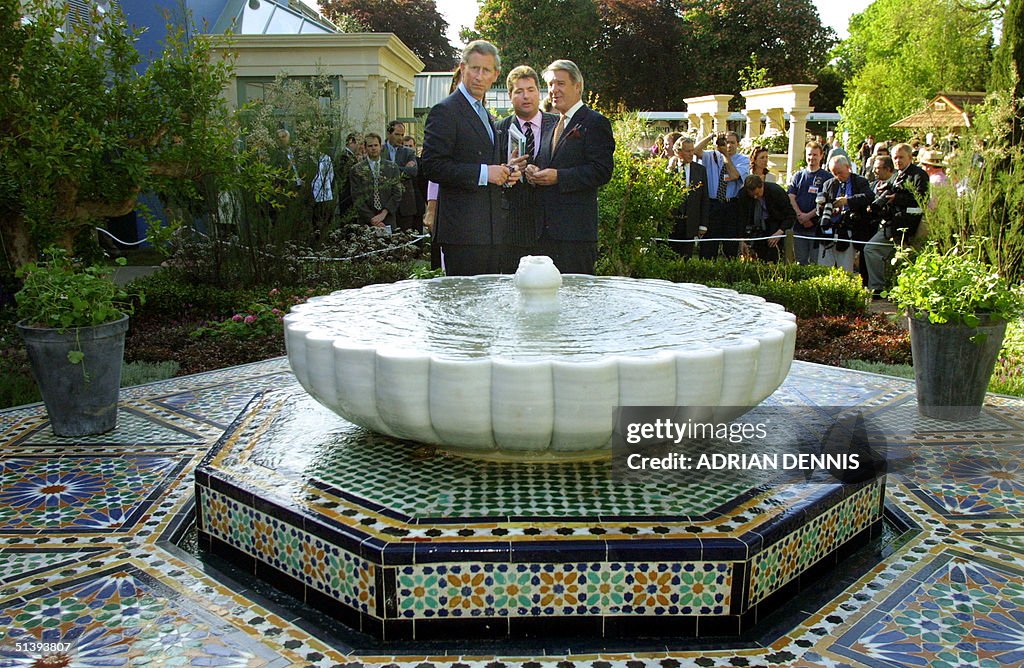 Prince Charles, The Prince Of Wales, looks at the