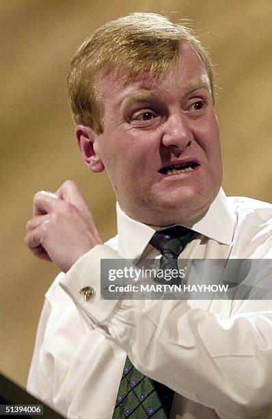 Liberal Democrate leader Charles Kennedy winds up his party's election campaign with a rally to his followers at the Paragon Hotel, Lillie Road,...