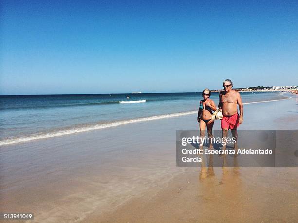 People on the beach in Cadiz, Spain August 25, 2014