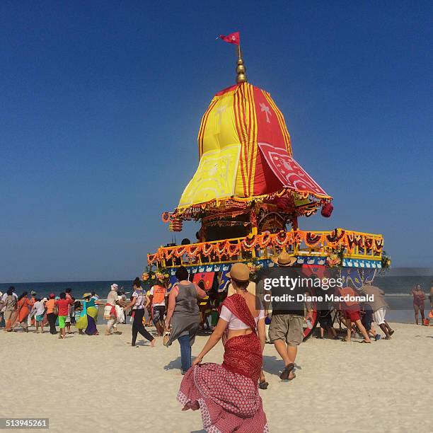 beach people - rath yatra stock pictures, royalty-free photos & images