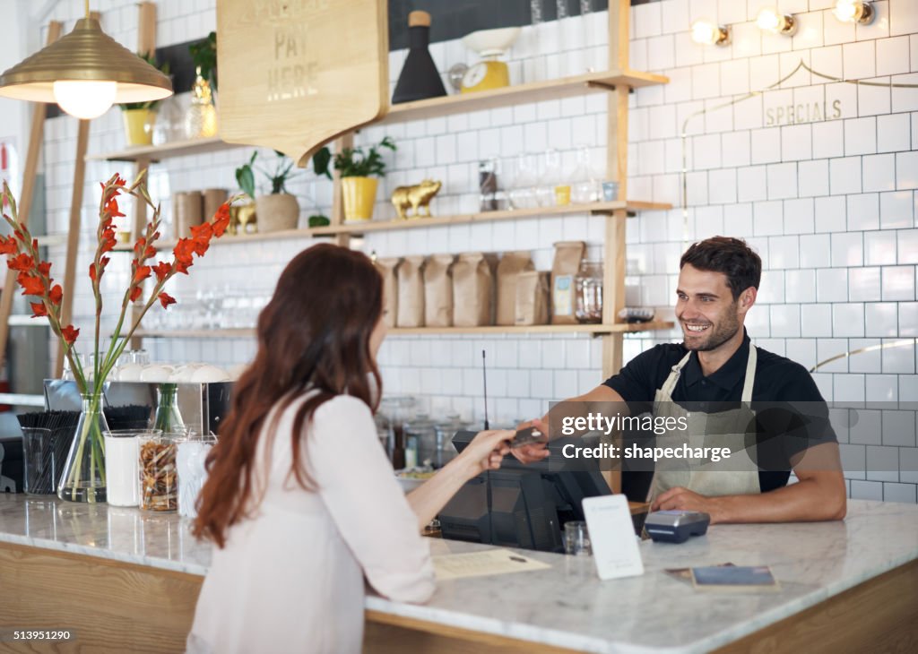 Grabbing a quick morning coffee