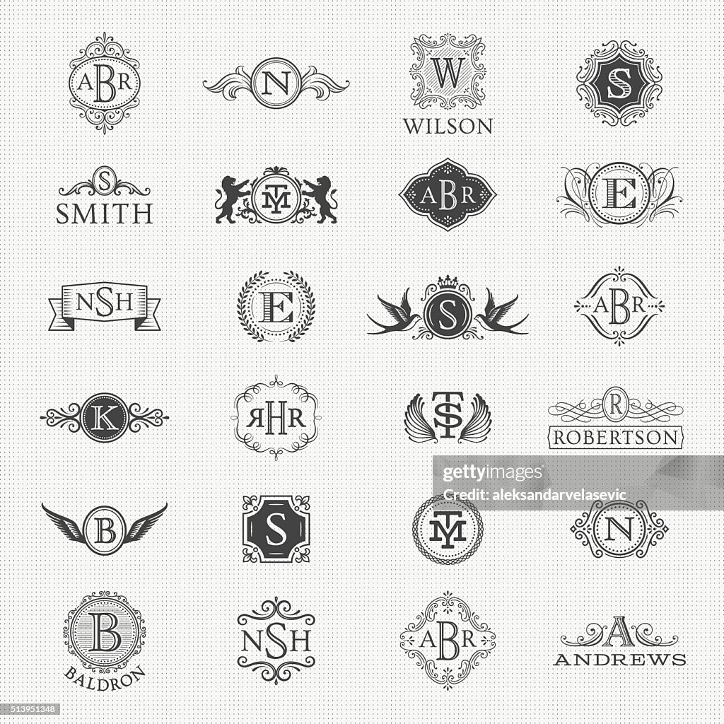 Collection de Designs monogramme