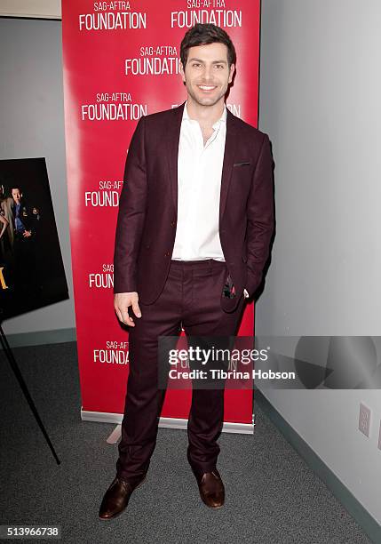 David Giuntoli attends the SAG-AFTRA Foundation Conversations with the 'Grimm' cast at SAG-AFTRA Foundation on March 5, 2016 in Los Angeles,...