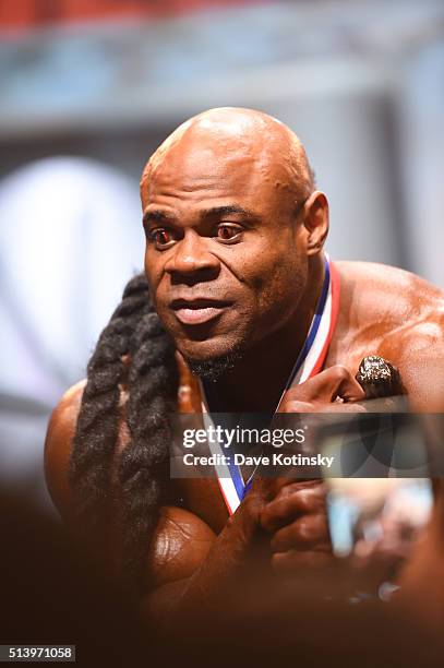 Kai Greene onstage at the Arnold Sports Festival 2016 on March 5, 2016 in Columbus, Ohio.