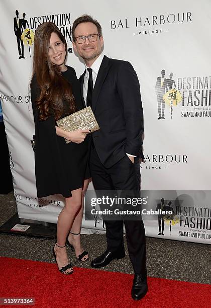 Brittany Slater and Christian Slater attends Destination Fashion 2016 to benefit The Buoniconti Fund to Cure Paralysis, the fundraising arm of The...