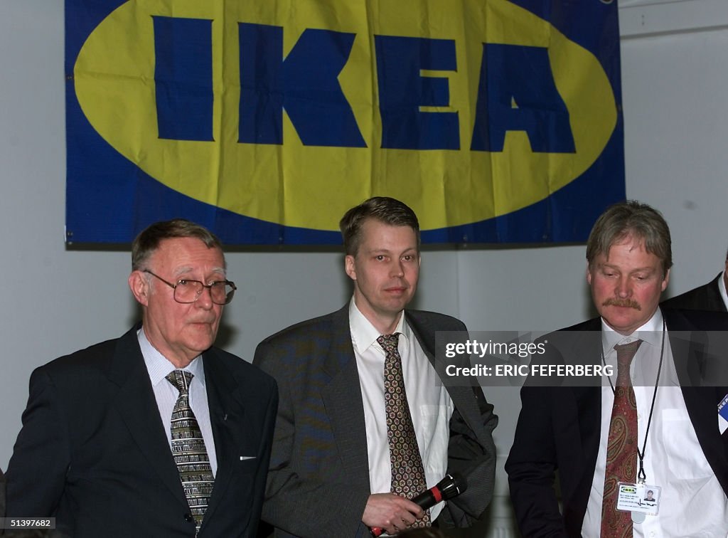From left: Ingmar Kamprad, the chairman of Ikea Wo