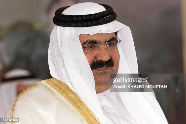 Sheikh Hamad bin Khalifa al-Thani, emir of Qatar, attends the Gulf Cooperation Council summit in Riyadh 27 November 1999. Sheikh Hamad has ruled...