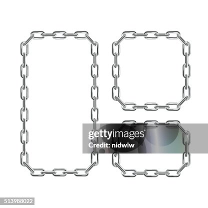 Silver Chain Frames Vector High-Res Vector Graphic - Getty Images