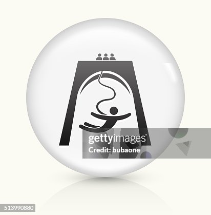Bungee Jumping icon on white round vector button Bungee Jumping icon on white round vector button