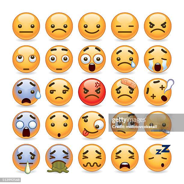 niedlich mit emoji - verärgert stock-grafiken, -clipart, -cartoons und -symbole