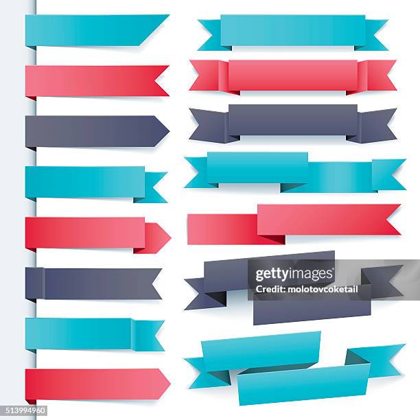 illustrazioni stock, clip art, cartoni animati e icone di tendenza di originale impostare di nastro - segnalibro