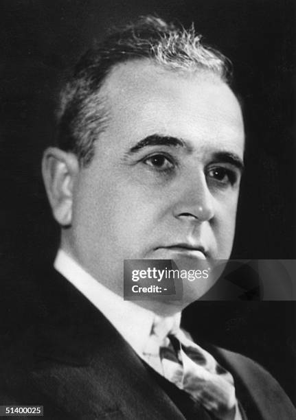 Portrait of Getulio Vargas , President of Brazil, 1938. He took personal part in crushing an abortive in Rio De Janeiro, leading a street foray...