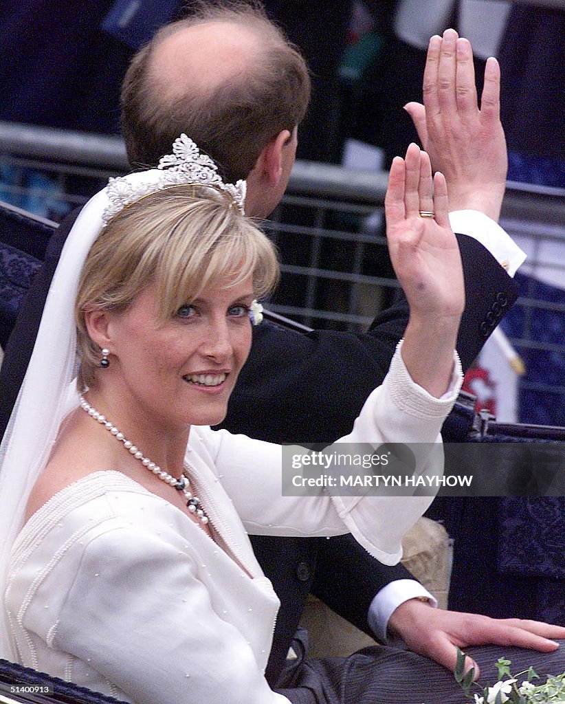 Prince Edward and his royal bride Sophie Rhys-Jone