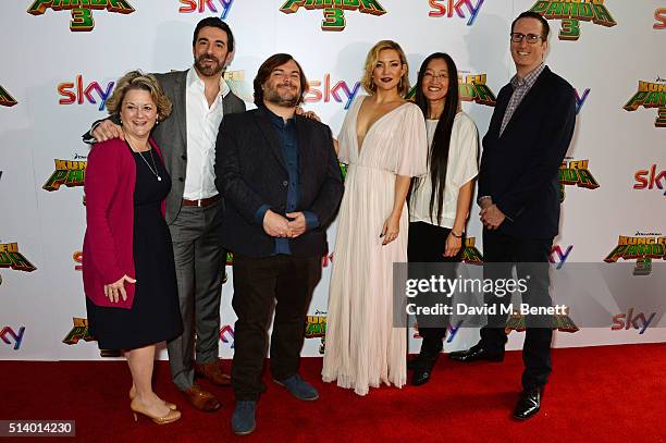 Bonnie Arnold, Co-President of Feature Animation at DreamWorks, director Alessandro Carloni, Jack Black, Kate Hudson, Director Jennifer Yuh Nelson...