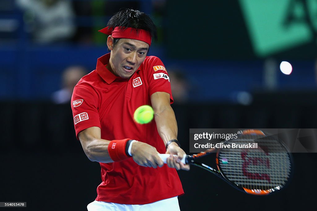 Great Britain v Japan - Davis Cup: Day Three
