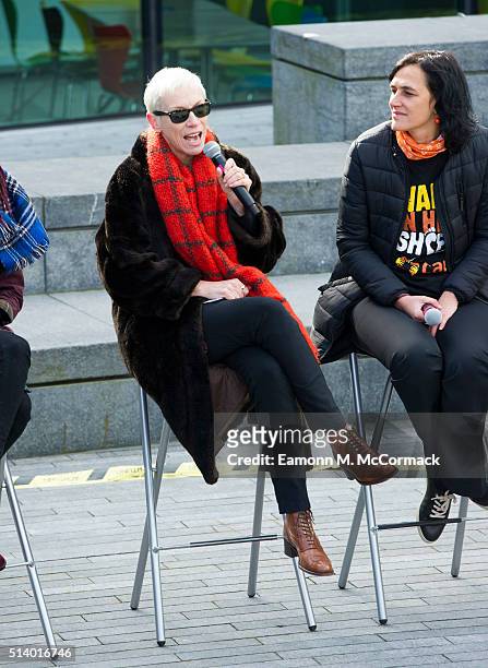 Annie Lennox, takes Part In 'Walk In Her Shoes' on March 6, 2016 in London, England.
