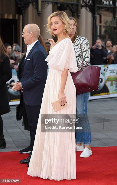 Kate Hudson arrives for the European premiere of 'Kung Fu Panda 3' at Odeon Leicester Square on March 6, 2016 in London, England.