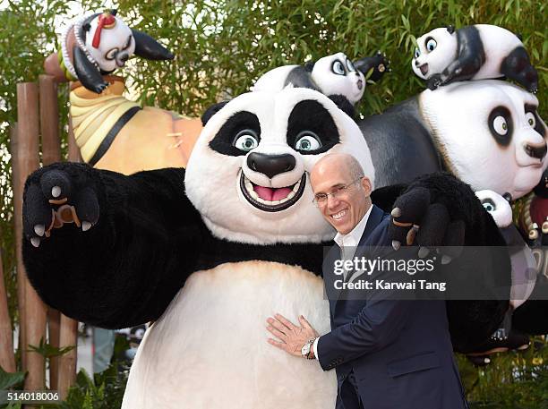 Jeffrey Katzenberg arrives for the European premiere of 'Kung Fu Panda 3' at Odeon Leicester Square on March 6, 2016 in London, England.