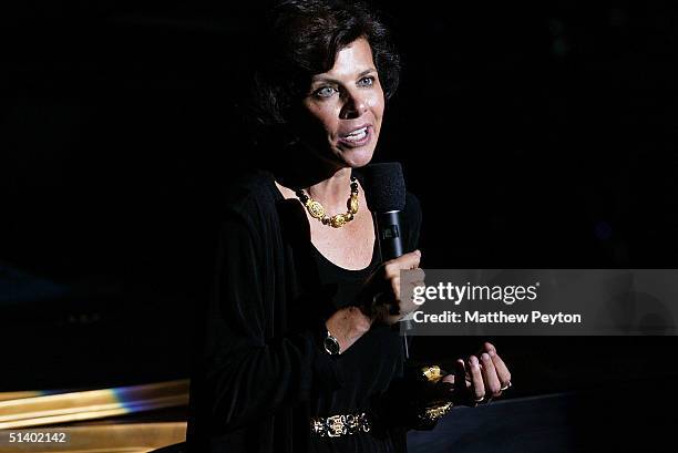 President Nadine Strossen particpates in the American Civil Liberties Union's Freedom Concert at Avery Fisher Hall October 4, 2004 in New York City.