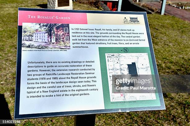 The Isaac Royall House and Slave Quarters on March 6, 2016 in Medford, Massachusetts. The slave quarters building was constructed in 1732 by Isaac...