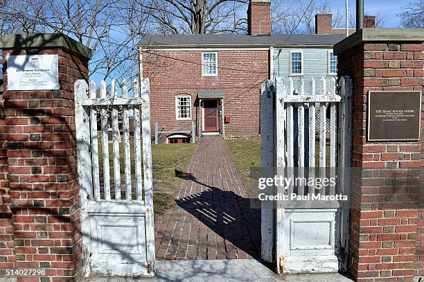 The Isaac Royall House and Slave Quarters on March 6, 2016 in Medford, Massachusetts. The slave quarters building was constructed in 1732 by Isaac...