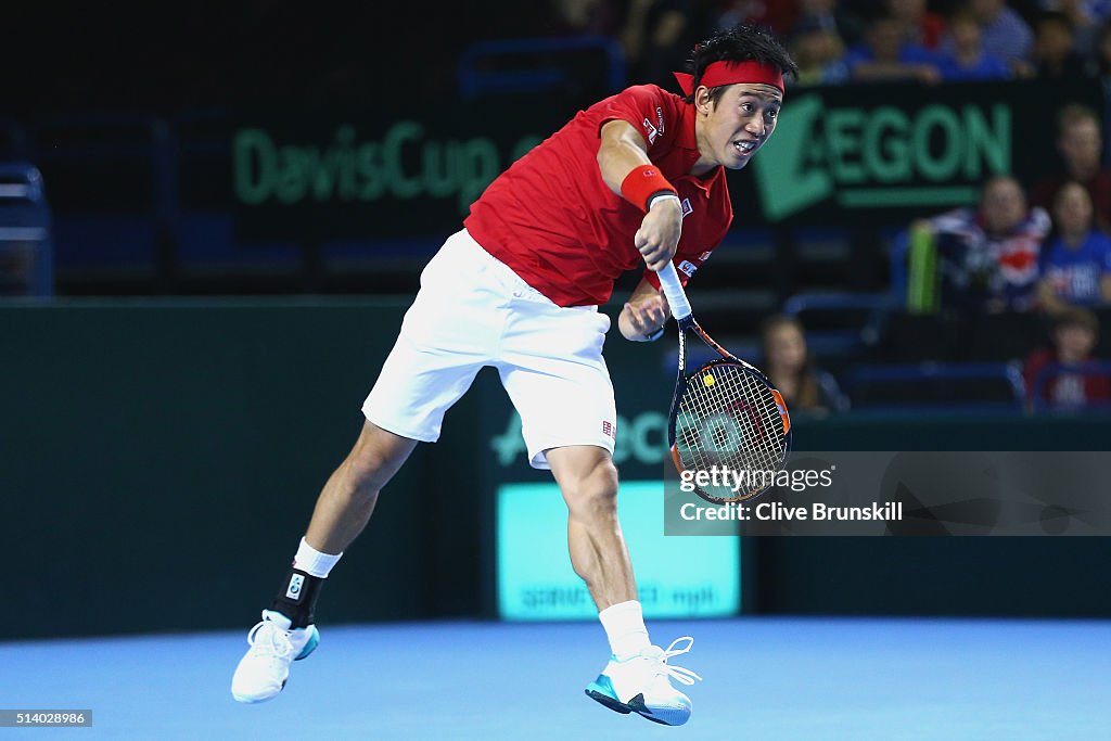 Great Britain v Japan - Davis Cup: Day Three