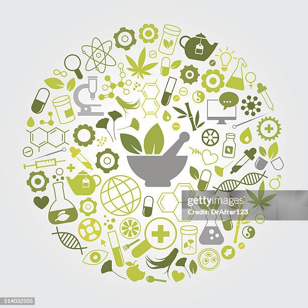natural medicine - cannabis medicinal stock illustrations