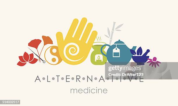 ilustraciones, imágenes clip art, dibujos animados e iconos de stock de medicina alternativa señal - alternative medicine