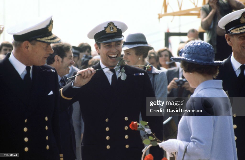Prince Andrew returns from the Falklands War