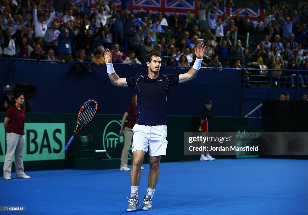 Great Britain v Japan - Davis Cup: Day Three