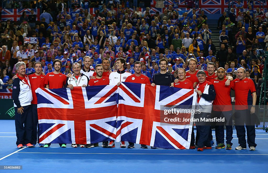 Great Britain v Japan - Davis Cup: Day Three