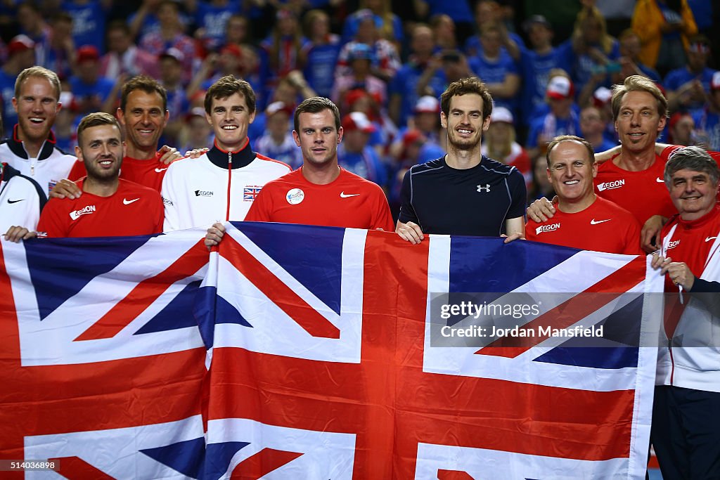 Great Britain v Japan - Davis Cup: Day Three