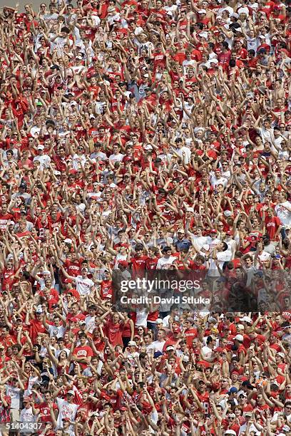 golden knights v badgers - wisconsin fans stock pictures, royalty-free photos & images
