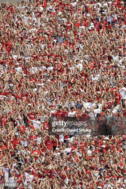 golden knights v badgers - football crowd stock pictures, royalty-free photos & images