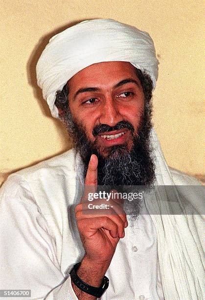 An undated recent file picture of Saudi dissident Ossama Bin Ladin in an undisclosed place inside Afghanistan. The Taliban today 08 August said,...