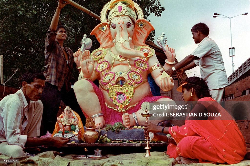 A statue of the elephant-headed Hindu god Lord Gan