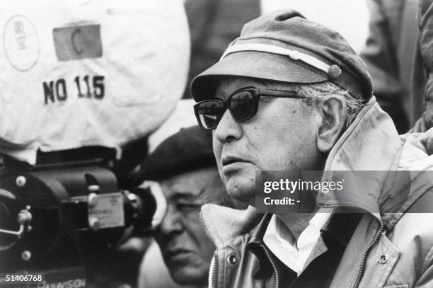 This file picture dated 1980 shows Japanese film director Akira Kurosawa during the making of the film "Kagemusya" . Kurosawa, an internationally...