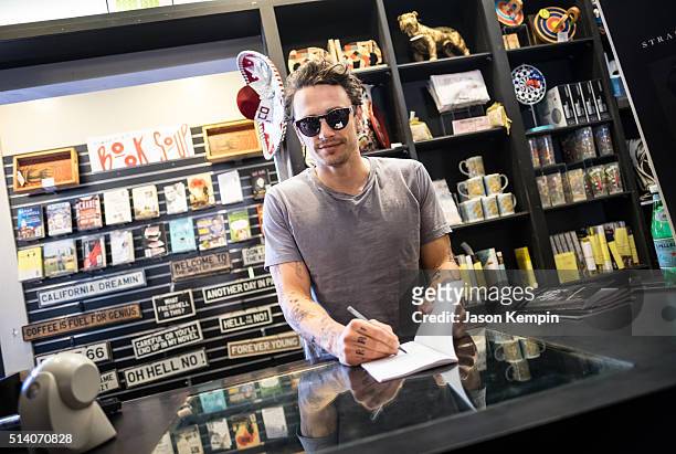 James Franco attends a signing for his new book "Straight James/Gay James" at Book Soup on March 6, 2016 in West Hollywood, California.