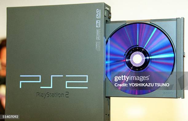 Japan's electronics giant, Sony, unveils the new video game console PlayStation 2, with 128-bit Emotion Engine CPU and to support CD-ROM/DVD-ROM disc...