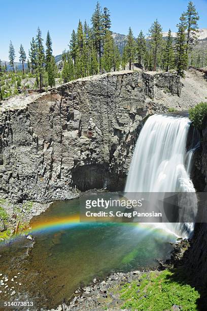 rainbow falls - sierra nevada - rainbow waterfall stock pictures, royalty-free photos & images