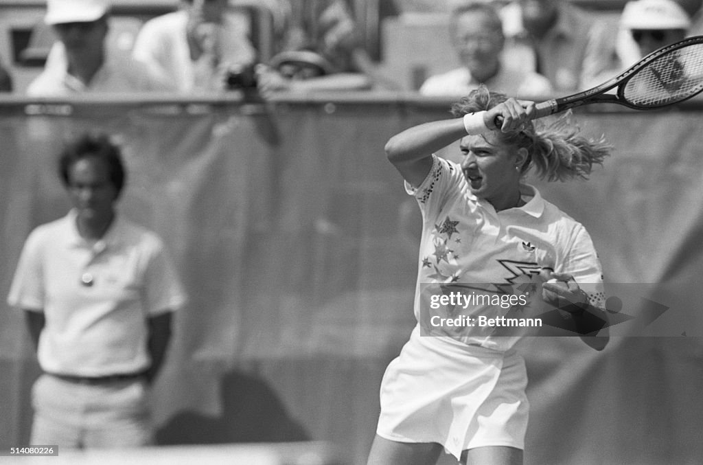 Steffi Graf Hitting a Forehand