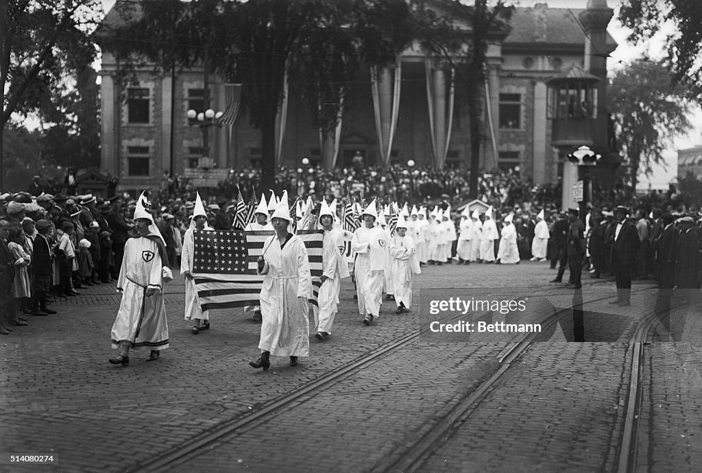 Female Ku Klux Klan Members Marching