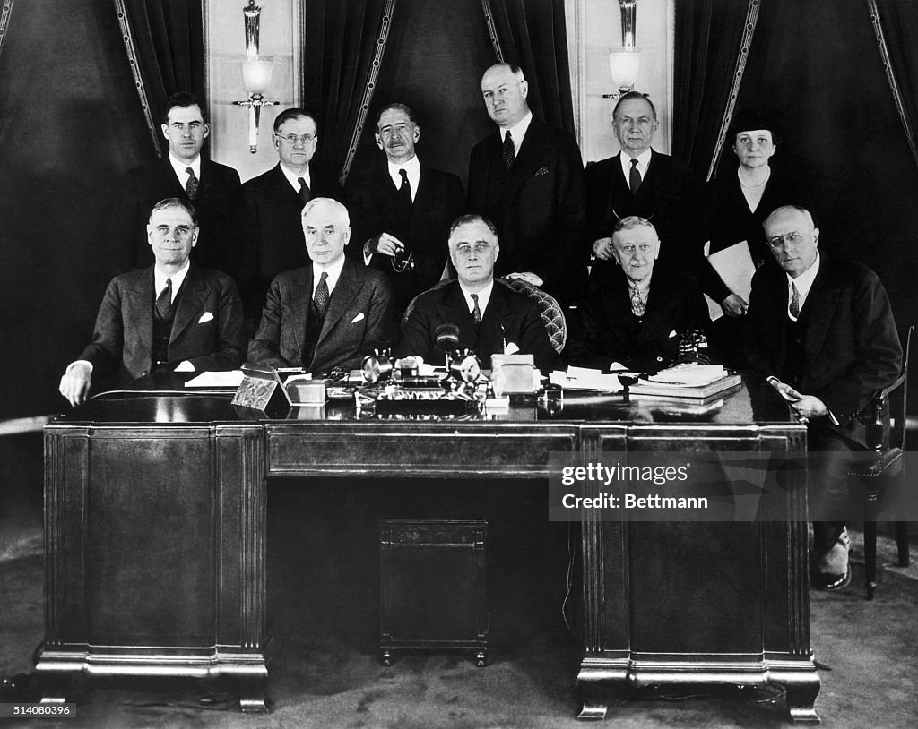 Franklin D. Roosevelt with Cabinet Members