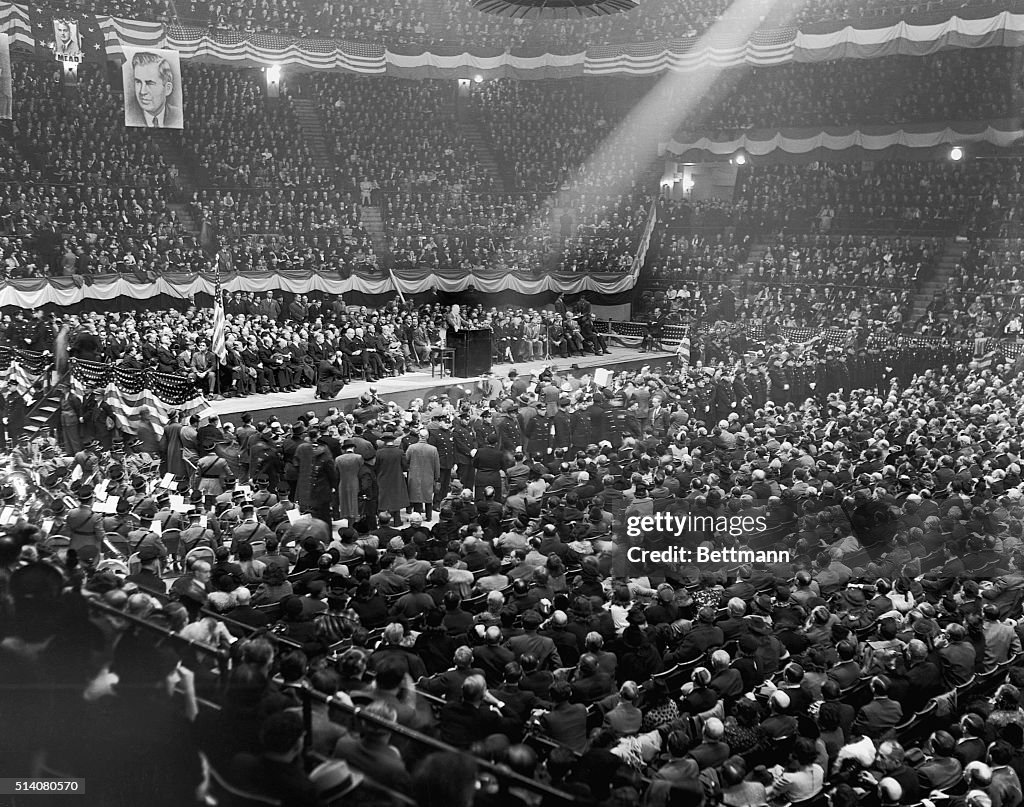 President FDR Speaking in Madison Square Garden