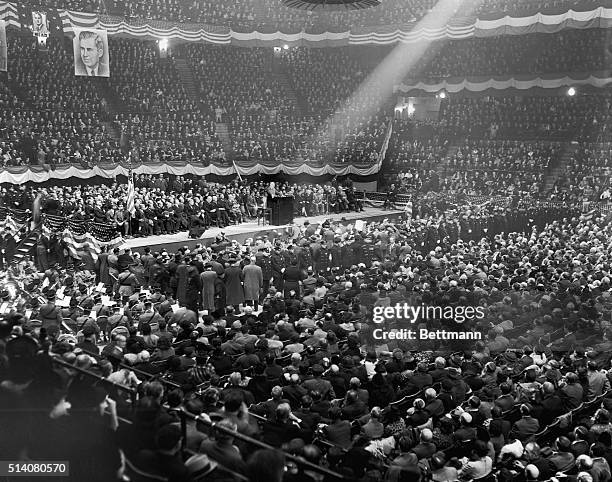 President FDR Speaking in Madison Square Garden
